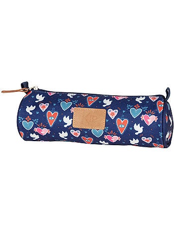 Estuche redondo kip inspiration 22 cm motivo flores – cremallera resistente