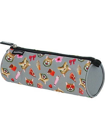 Estuche redondo newmoji gatos – 22 cm con cremallera – 1 compartimento newmoji