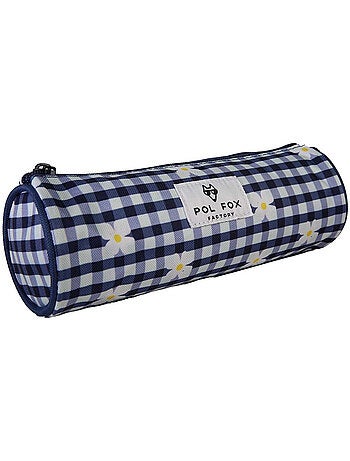Estuche redondo niña POL FOX Daisy azul marino motivo margarita