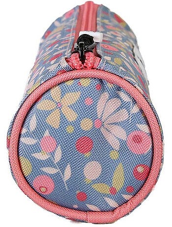 Estuche redondo niña POL FOX Happy Jean azul marino motivo flor