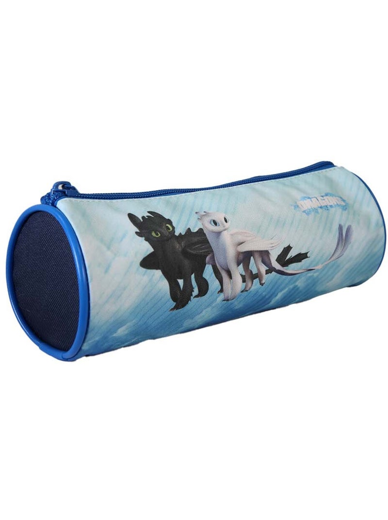 Estuche redondo niño DRAGONS azul 1 compartimento Azul - Kiabi