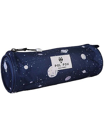 Estuche redondo niño POL FOX Cosmo azul marino motivo planetas