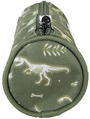 Estuche redondo niño POL FOX Jurassic verde motivo dinosaurio