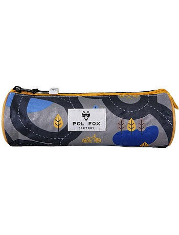 Estuche redondo niño POL FOX Race gris motivo coche