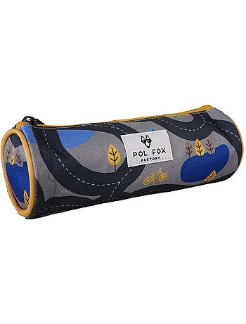 Estuche redondo niño POL FOX Race gris motivo coche