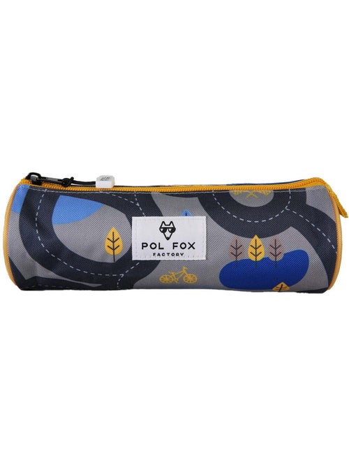 Estuche redondo niño POL FOX Race gris motivo coche - Kiabi