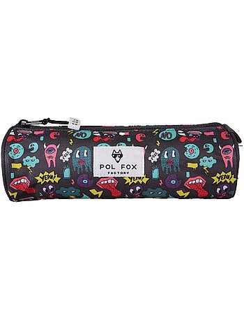 Estuche redondo niño POL FOX Rider azul motivos divertidos