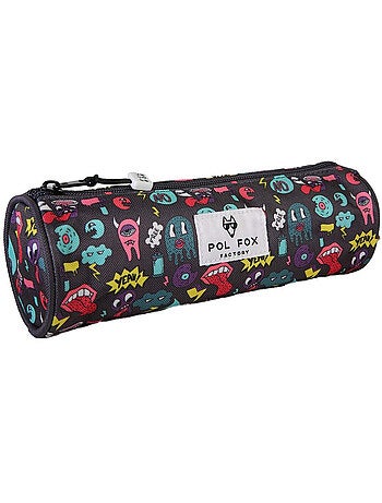 Estuche redondo niño POL FOX Rider azul motivos divertidos