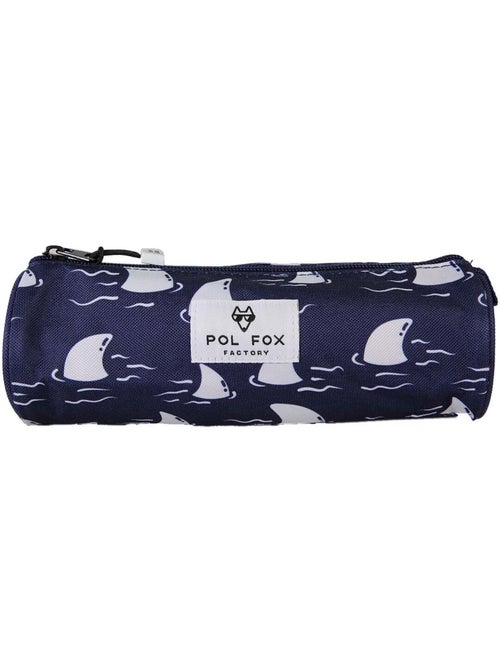Estuche redondo niño POL FOX Shark azul marino motivo tiburón - Kiabi Estuche redondo niño POL FOX Shark azul marino motivo tiburón - Kiabi