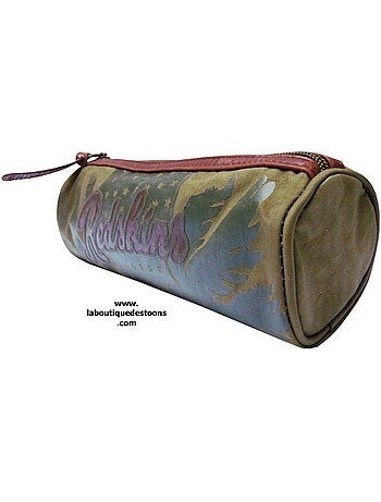 Estuche redondo oficial redskins 22 cm estampado camuflaje y cremallera
