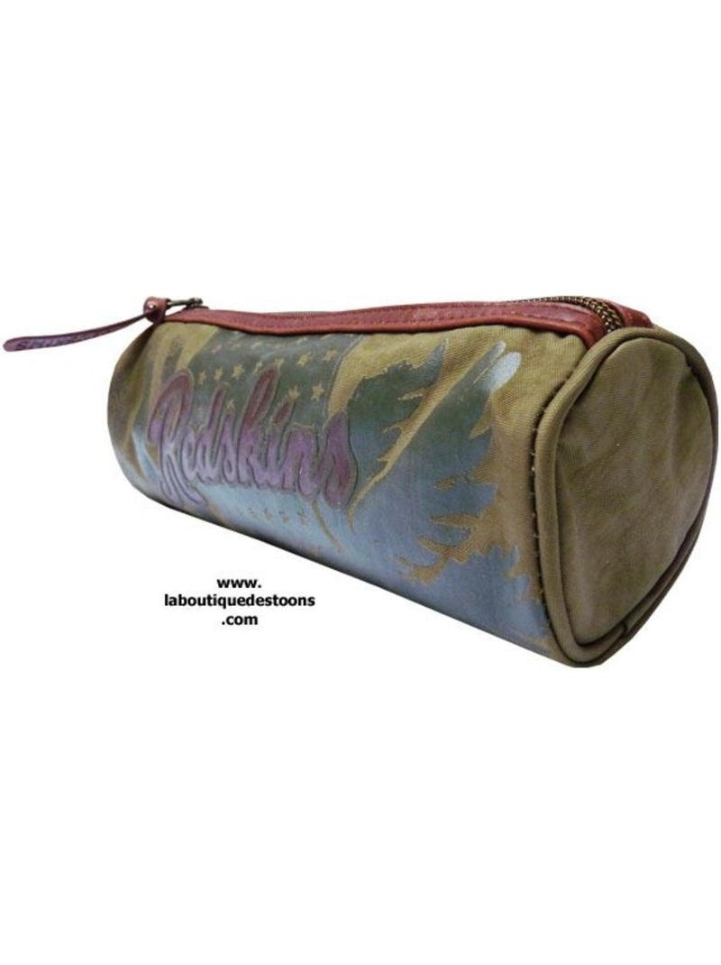 Estuche redondo oficial redskins 22 cm estampado camuflaje y cremallera Caqui - Kiabi