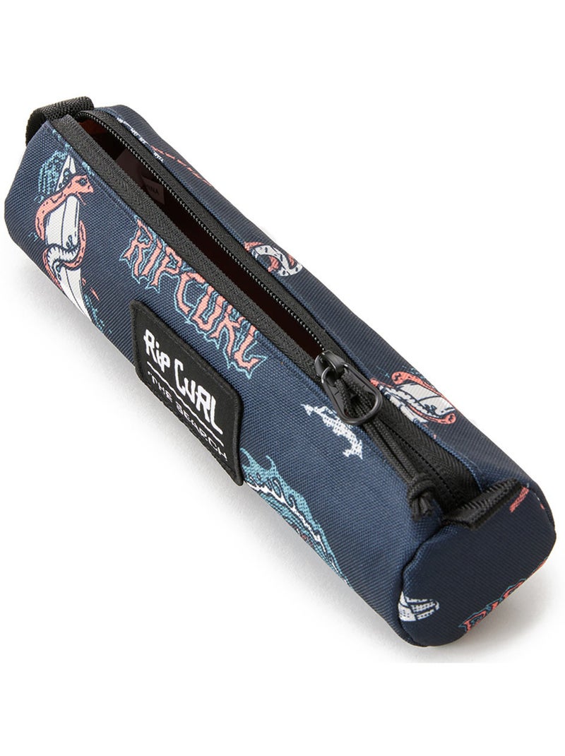 Estuche redondo rip curl de tejido reciclado con motivos surf Azul Naranja - Kiabi
