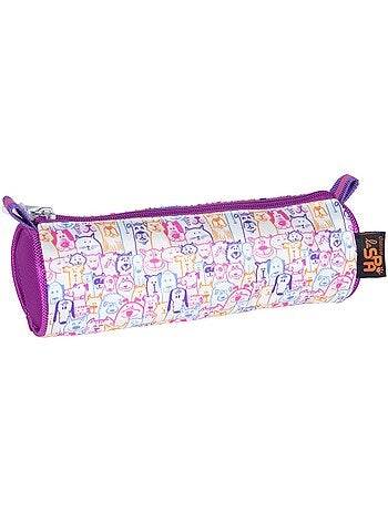 Estuche redondo spa de tejido con estampado de animales