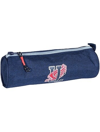 Estuche redondo textil efecto denim camps