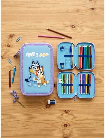 Estuche relleno 3 compartimentos bluey bbc studios