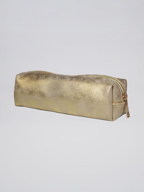Estuche sintético dorado - Kiabi