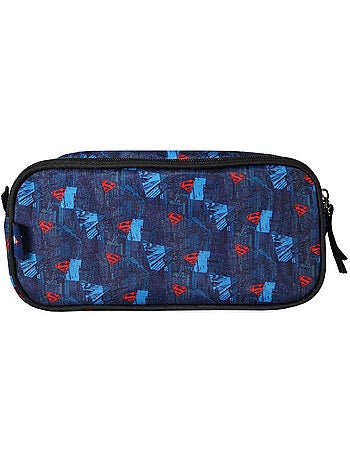 Estuche superman – rectangular 2 compartimentos – 22 cm