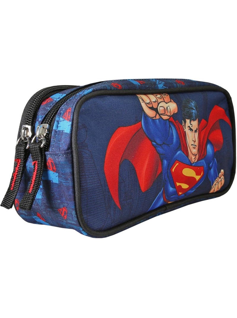 Estuche superman – rectangular 2 compartimentos – 22 cm Multicolor - Kiabi