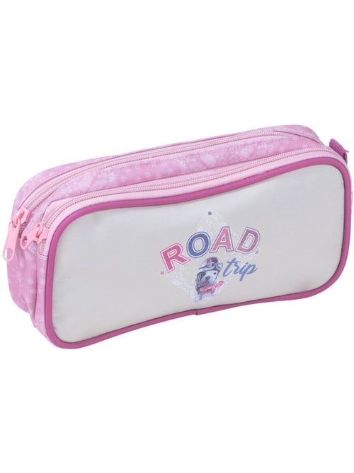 Estuche 'teo jasmin' 2 compartimentos rectangular 22 cm - road trip - Kiabi Estuche 'teo jasmin' 2 compartimentos rectangular 22 cm - road trip - Kiabi
