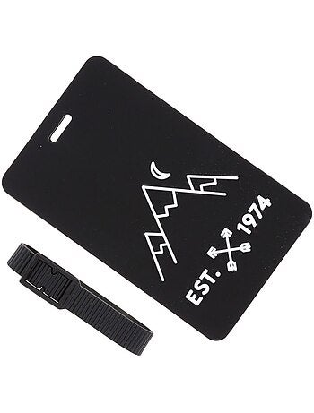 Etiqueta de equipaje diseño montaña namme - hi-tec