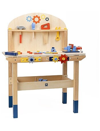 Eurekakids - banco de trabajo de bricolaje de madera para niños - de 3 a 12 años
