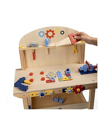 Eurekakids - banco de trabajo de bricolaje de madera para niños - de 3 a 12 años