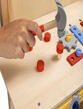 Eurekakids - banco de trabajo de bricolaje de madera para niños - de 3 a 12 años