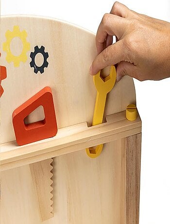Eurekakids - banco de trabajo de bricolaje de madera para niños - de 3 a 12 años
