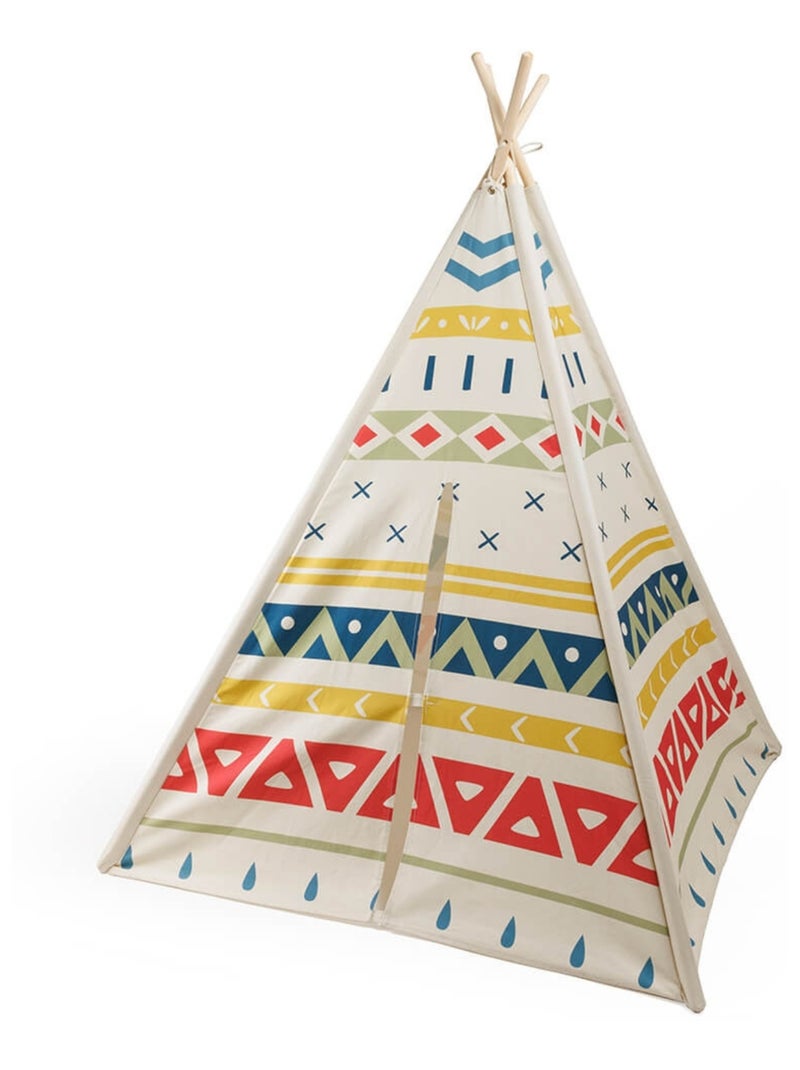 EUREKAKIDS - Tienda tipi de madera infantil - De 3 a 12 años Multicolor - Kiabi
