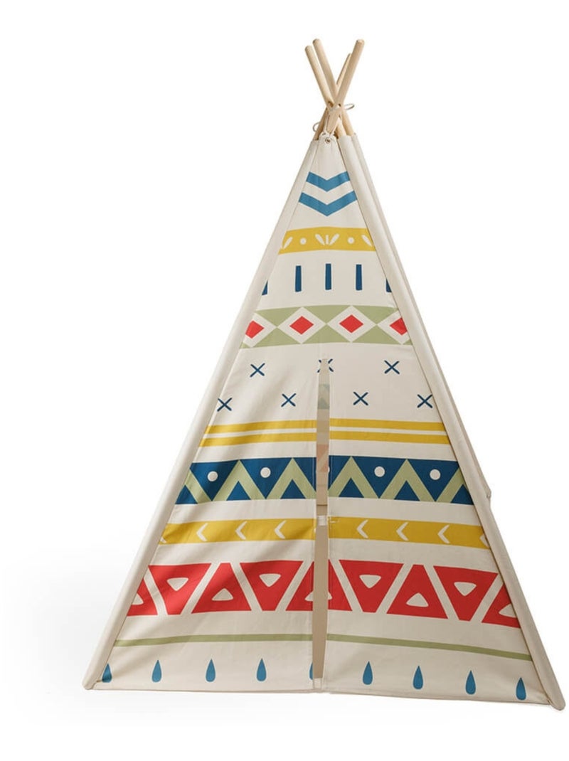 EUREKAKIDS - Tienda tipi de madera infantil - De 3 a 12 años Multicolor - Kiabi