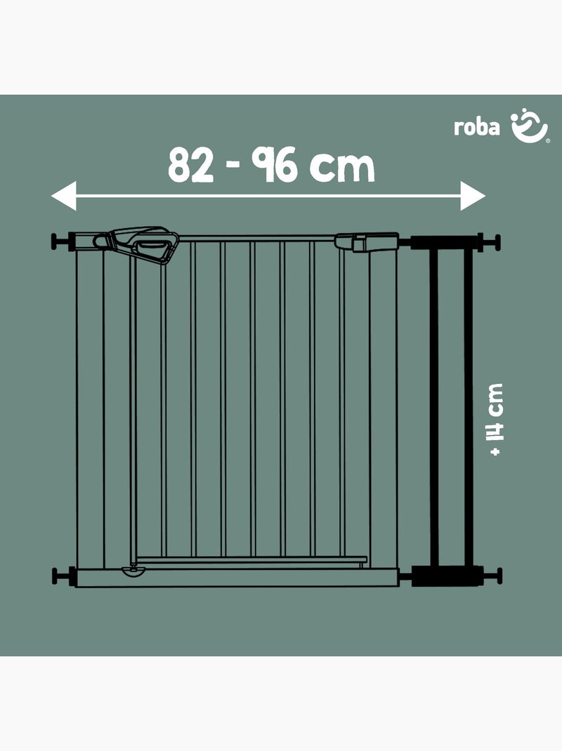 Extensión minimalista 14 cm para barandilla de seguridad easySafe+ Roba Negro - Kiabi