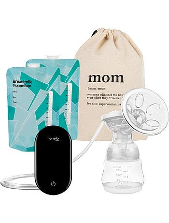 Extractor de leche eléctrico LIONELO Fidi Go - 150 ml - Pantalla fácil de leer - Accesorios incluido
