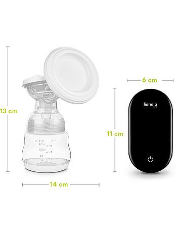 Extractor de leche eléctrico LIONELO Fidi Go - 150 ml - Pantalla fácil de leer - Accesorios incluido