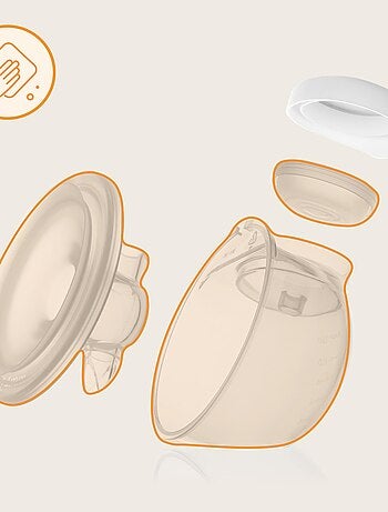 Extractor de leche manos libres LIONELO Twee Free - Pantalla fácil de leer - 9 niveles de intensidad