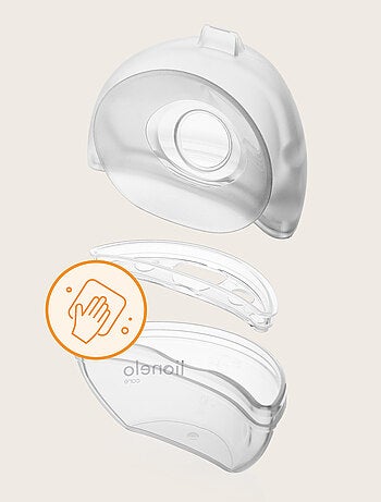 Extractor de leche y extractor 2 en 1 LIONELO Milky - 60 ml - Discreto - Manos libres - Sin BPA
