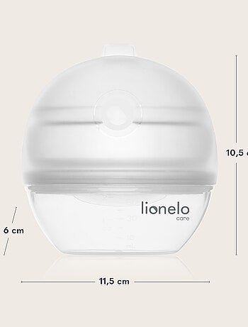 Extractor de leche y extractor 2 en 1 LIONELO Milky - 60 ml - Discreto - Manos libres - Sin BPA