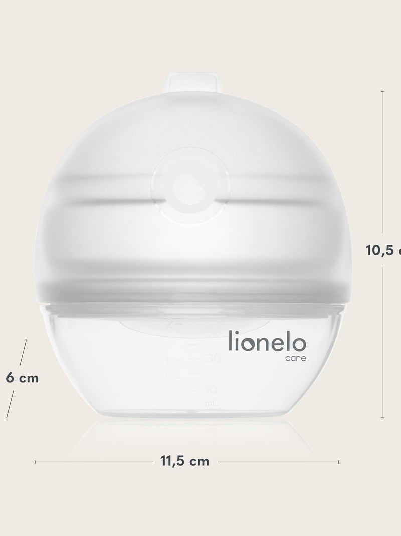 Extractor de leche y extractor 2 en 1 LIONELO Milky - 60 ml - Discreto - Manos libres - Sin BPA Blanco - Kiabi