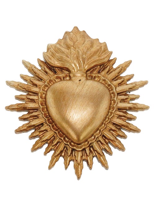 Exvoto corazón dorado para decoración de pared - Kiabi