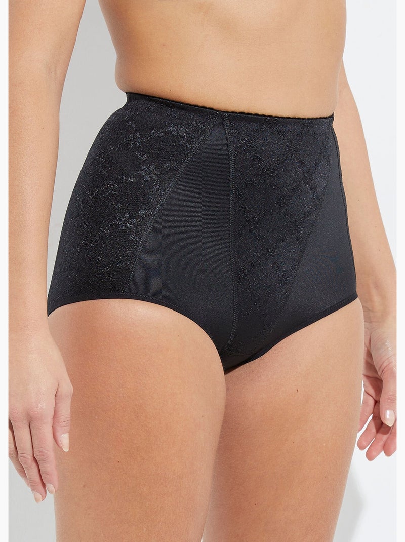 Faja panty talle alto, vientre plano - Afibel Negro - Kiabi