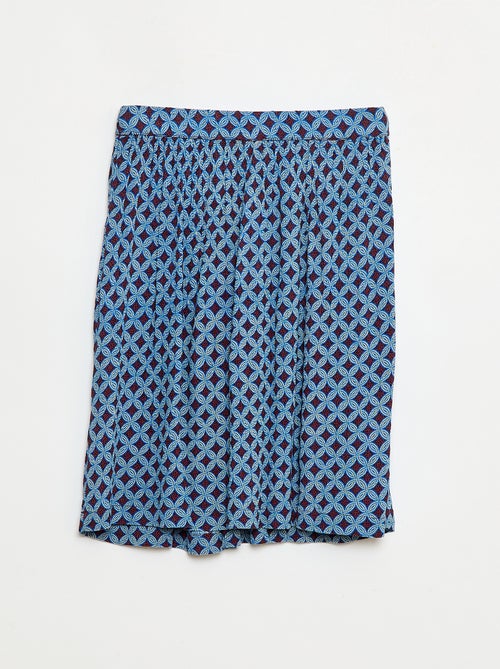 Falda acampanada ligera con estampado wax - Kiabi
