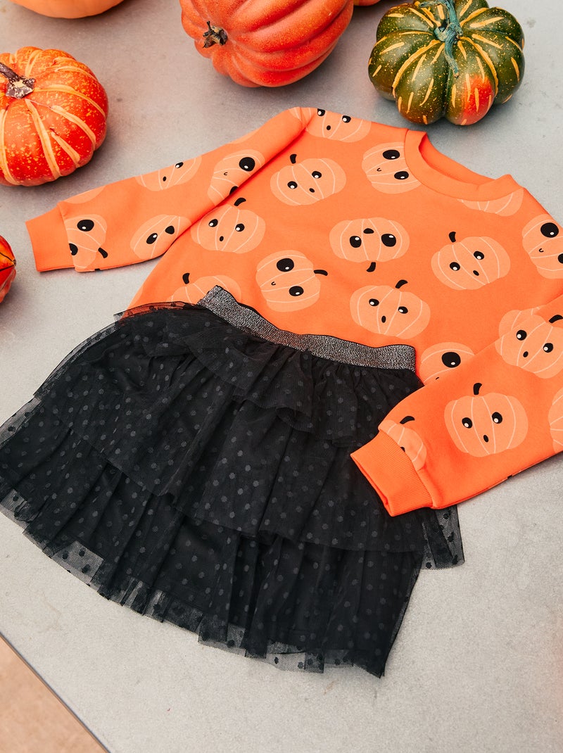 Falda brillante Halloween Negro - Kiabi
