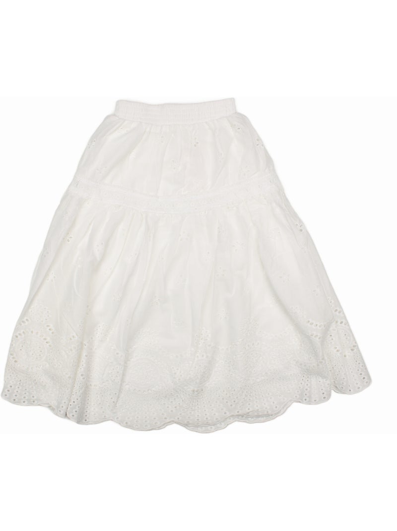 Falda con elásticos - Kids Star Blanco - Kiabi