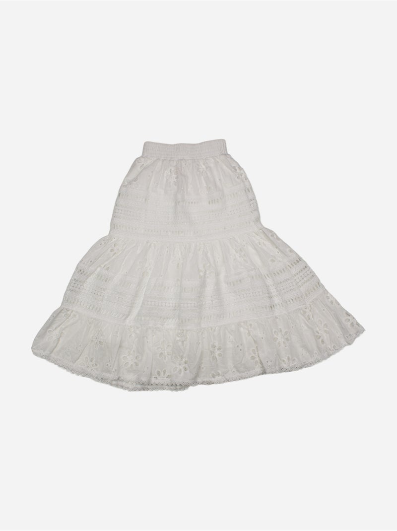 Falda con elásticos - Kids Star Blanco - Kiabi