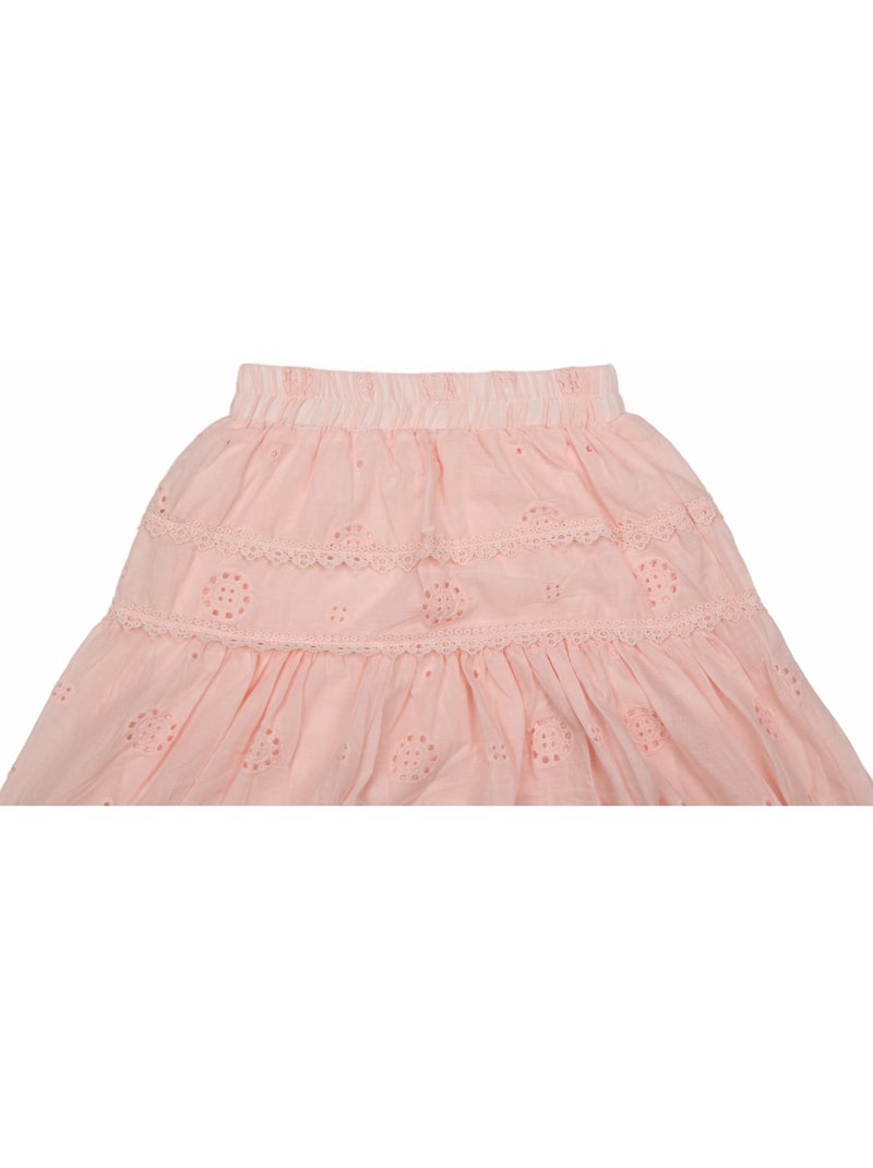 Falda con elásticos - Kids Star Rosa - Kiabi