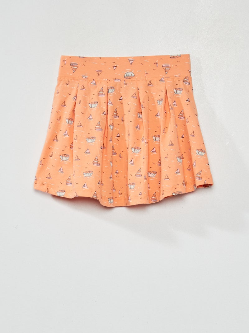 Falda con motivo coral - Kiabi