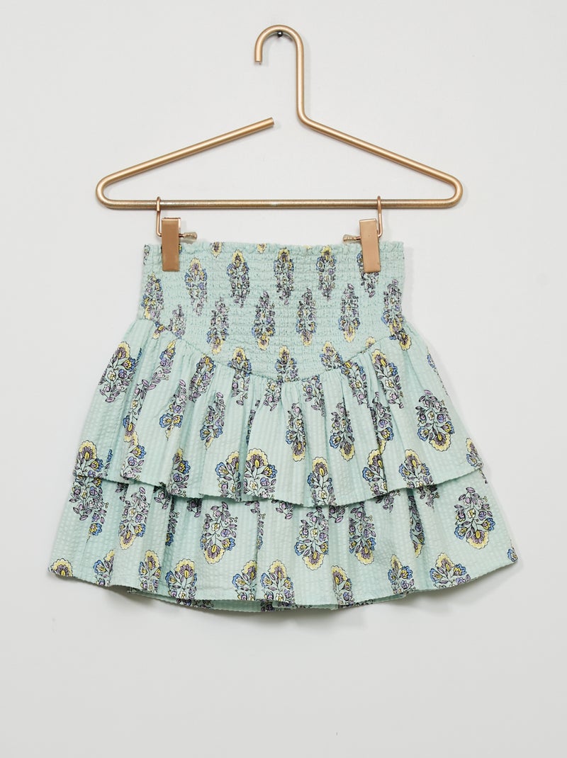 Falda con motivos AZUL - Kiabi