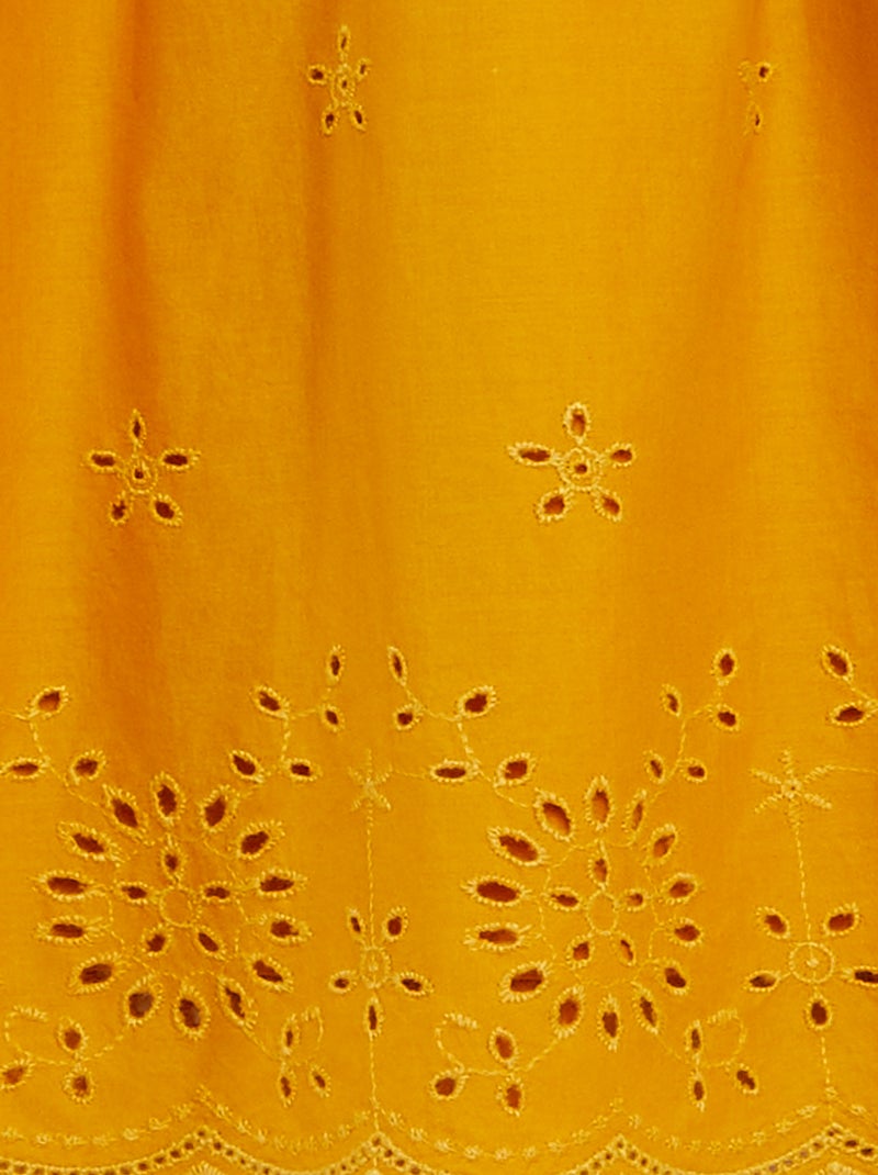 Falda con motivos de encaje AMARILLO - Kiabi