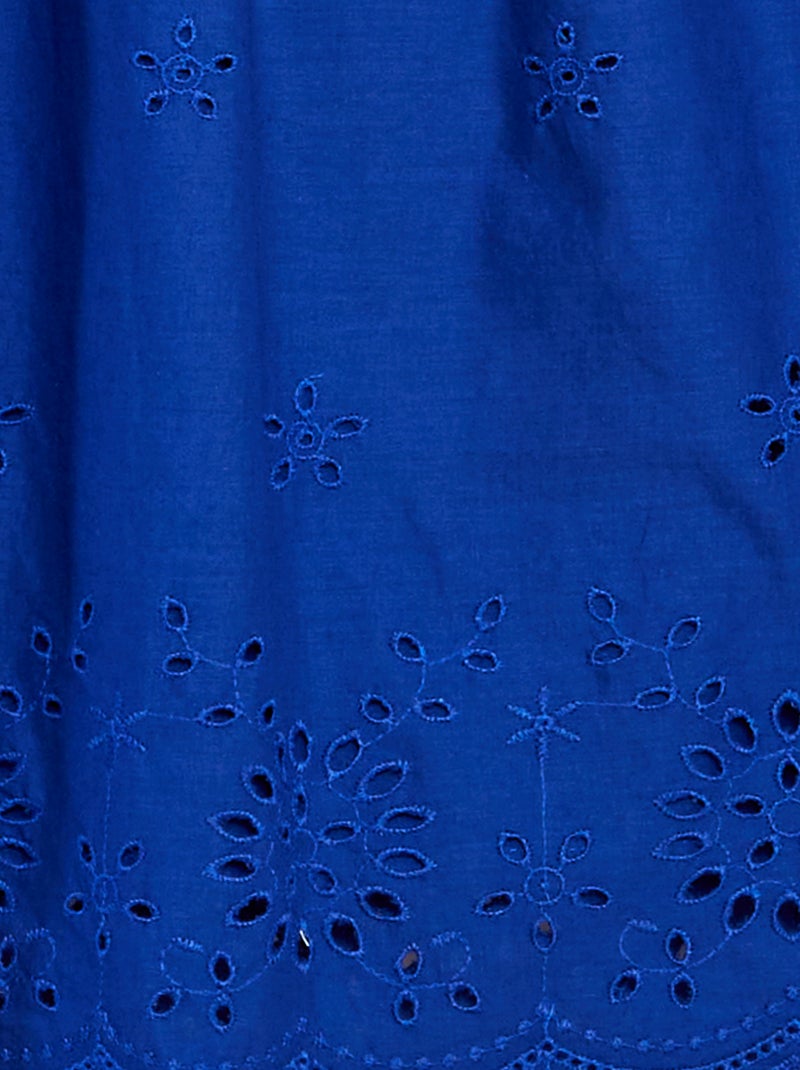 Falda con motivos de encaje azul - Kiabi