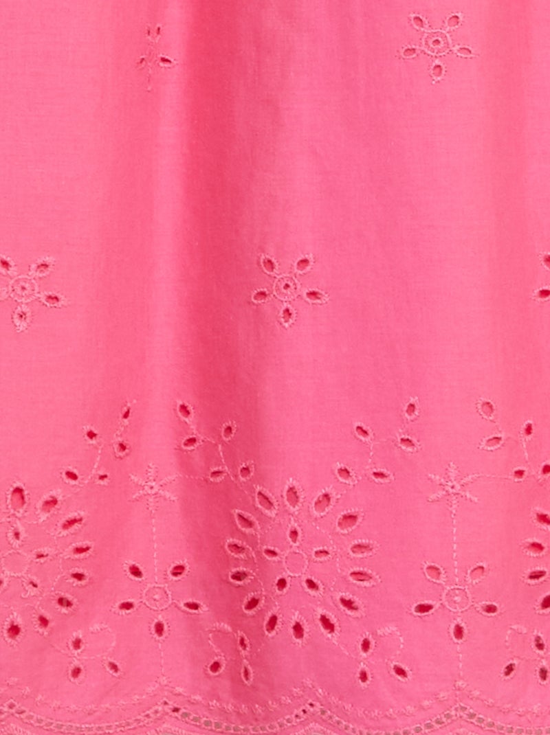 Falda con motivos de encaje rosa - Kiabi