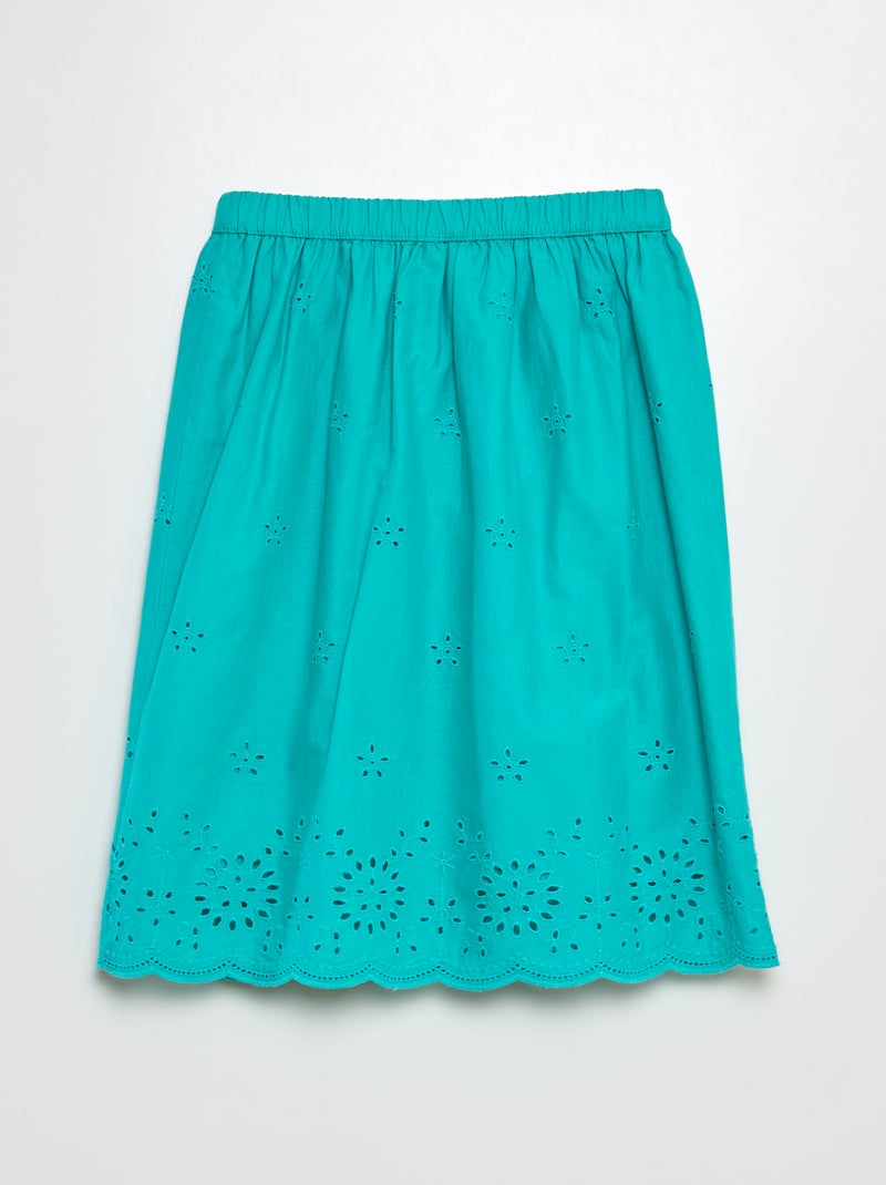 Falda con motivos de encaje VERDE - Kiabi